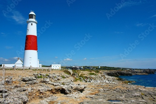 Big lighthouse on the coast of England