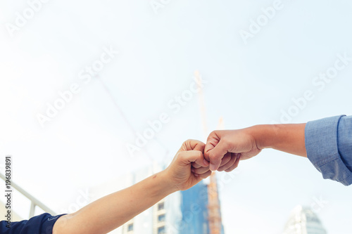 touching hand