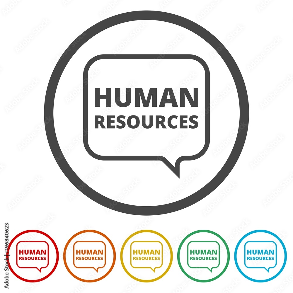 Human resources sign icon, 6 Colors Included Human resources sign icon, 6 Colors Included
