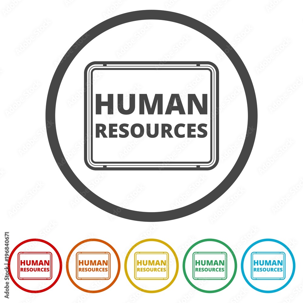 Human resources sign icon, 6 Colors Included Human resources sign icon, 6 Colors Included