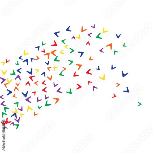 Vector Confetti Background Pattern. Element of design. Colorful arrows on a white background