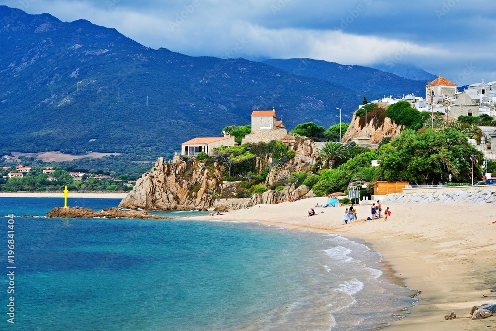 Corsica-view of the beach in Propriano
