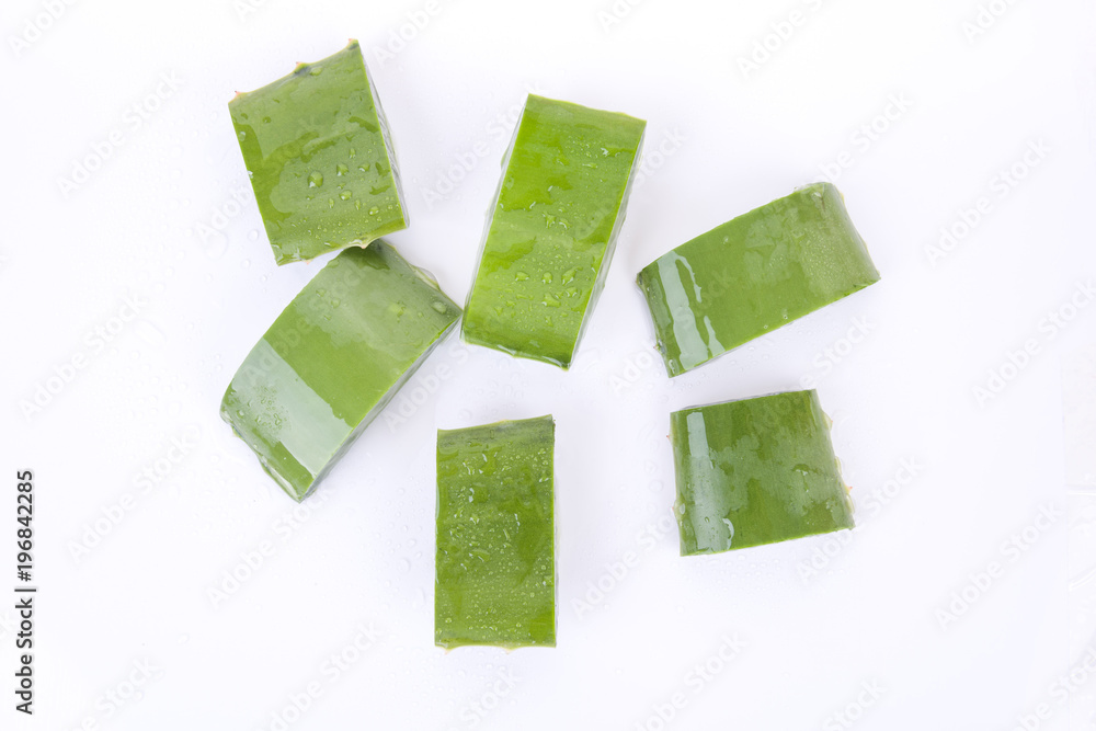 Top view of fresh aloe vera Top view of fresh aloe vera