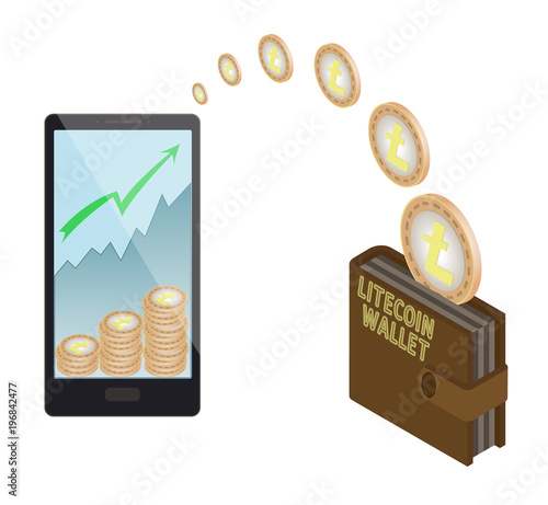 transfer litecoin coins in the  electronic wallet