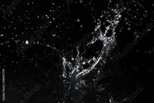 water splash black background backdrop fresh abstract