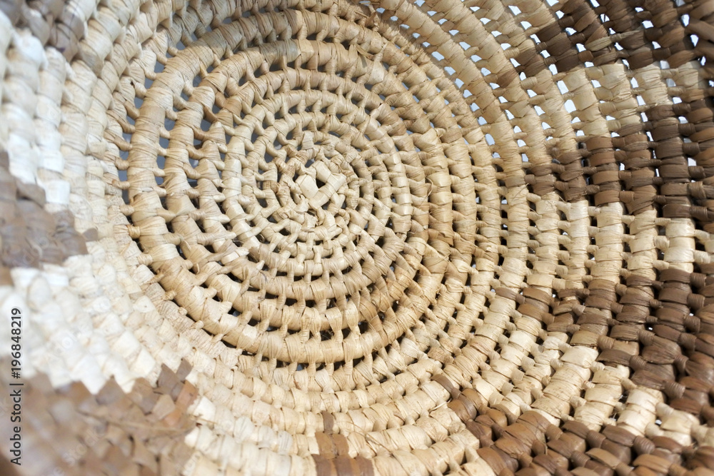 Fototapeta premium Pacific Islands clouse up of a woven wicker background