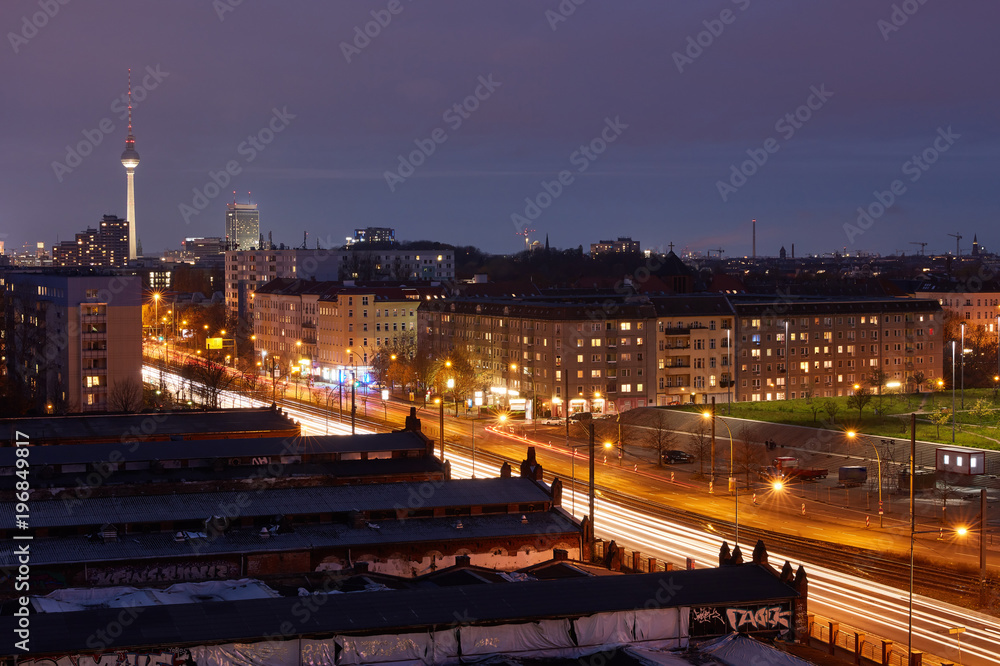 Berlin bei Nacht mit Fernsehturm