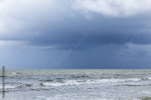 bad weather with storm at pacific ocean