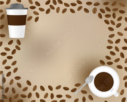 natural coffee beans background