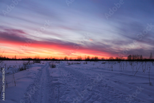 Frosty winter twilight. © German S