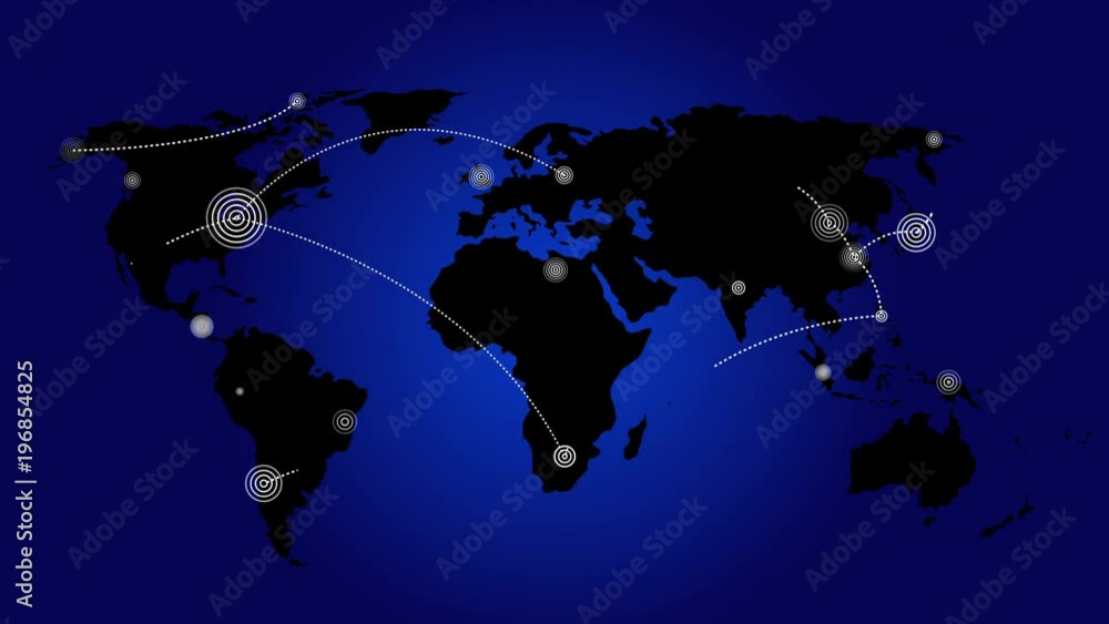 4k World connections with lines path,earth globe.growing global Network with communication all over the world.world map. 4k World connections with lines path,earth globe.growing global Network with communication all over the world.world map.