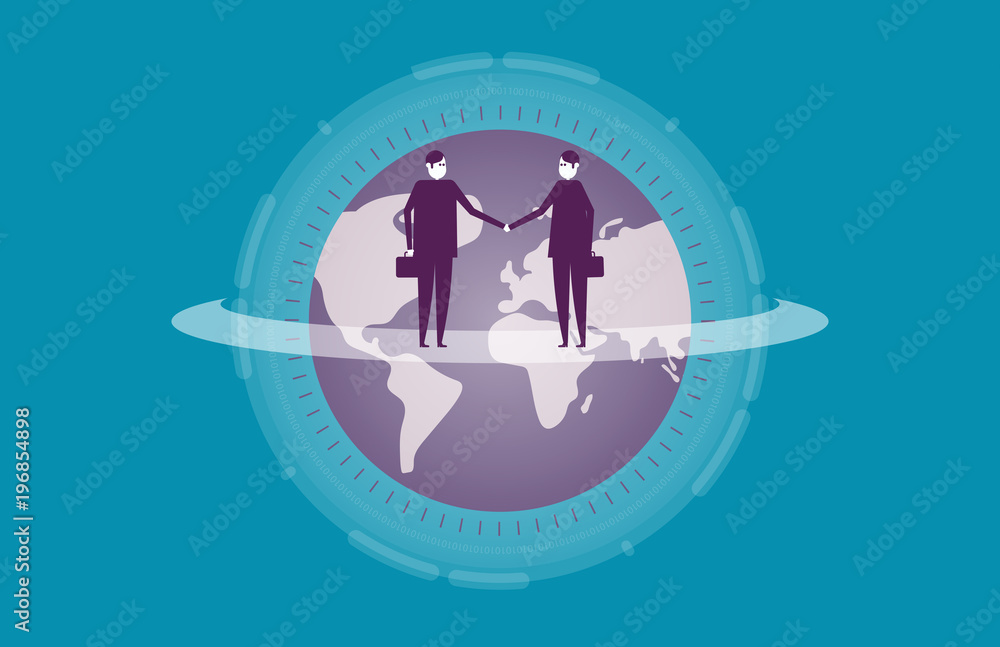 Global business team. Vector illustration partnership business concept. Global business team. Vector illustration partnership business concept.