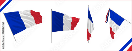 France flag set. Vector
