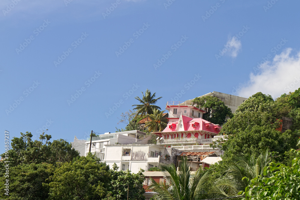 Pink house in Fort de France - Martinique FWI