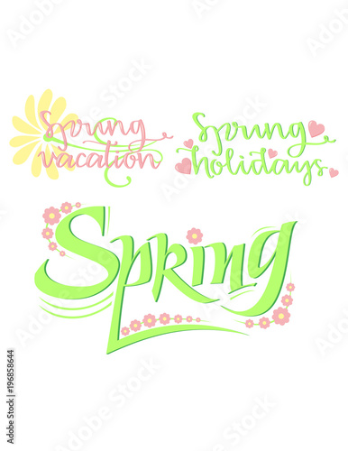 Bright Typographic Spring Inscriptions Collection