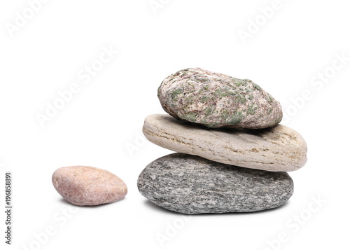 Εκτύπωση καμβά sea stones isolated on white background