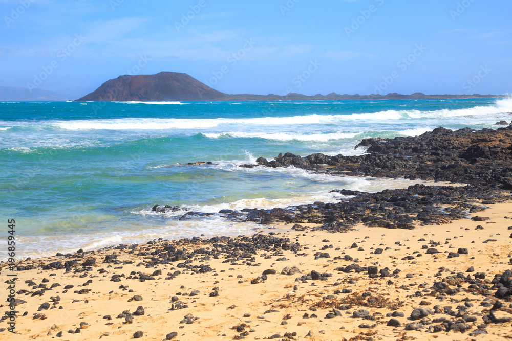 Fuerteventura, Corralejo, Blick auf Lobos