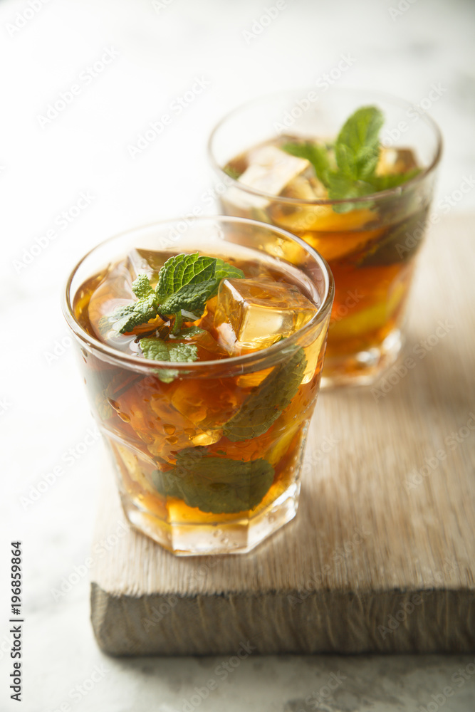 Homemade iced tea with lemon Homemade iced tea with lemon