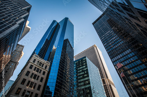 High skyscrapers in Manhattan from below  New York City