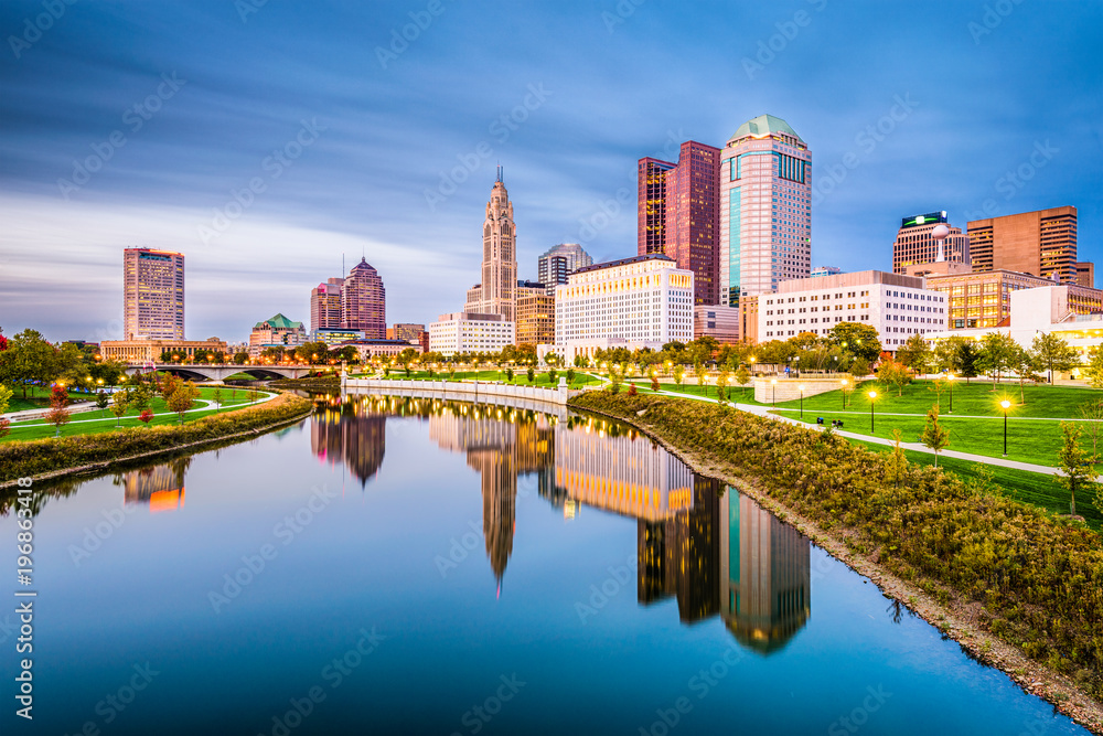 Naklejka premium Columbus, Ohio, USA Skyline