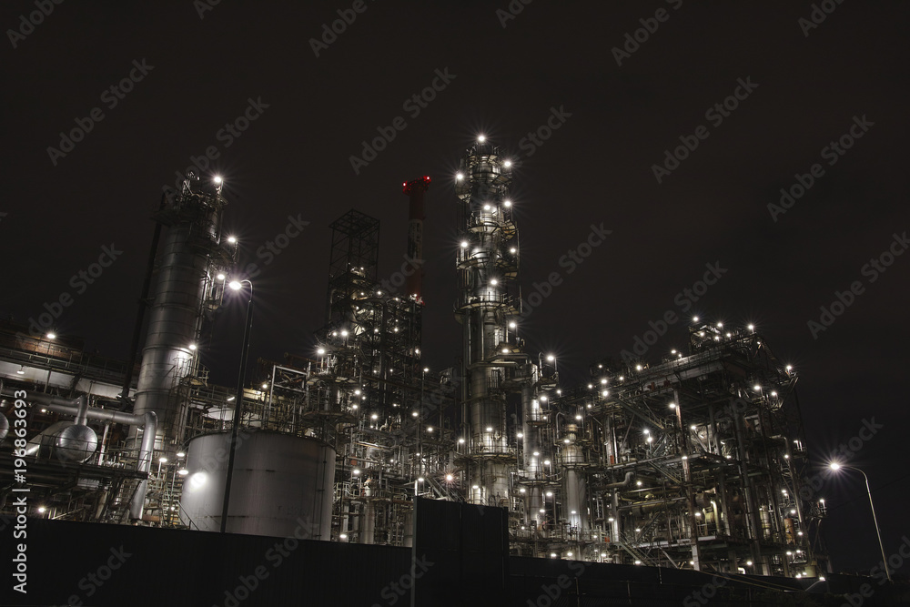 Naklejka premium 四日市コンビナート夜景