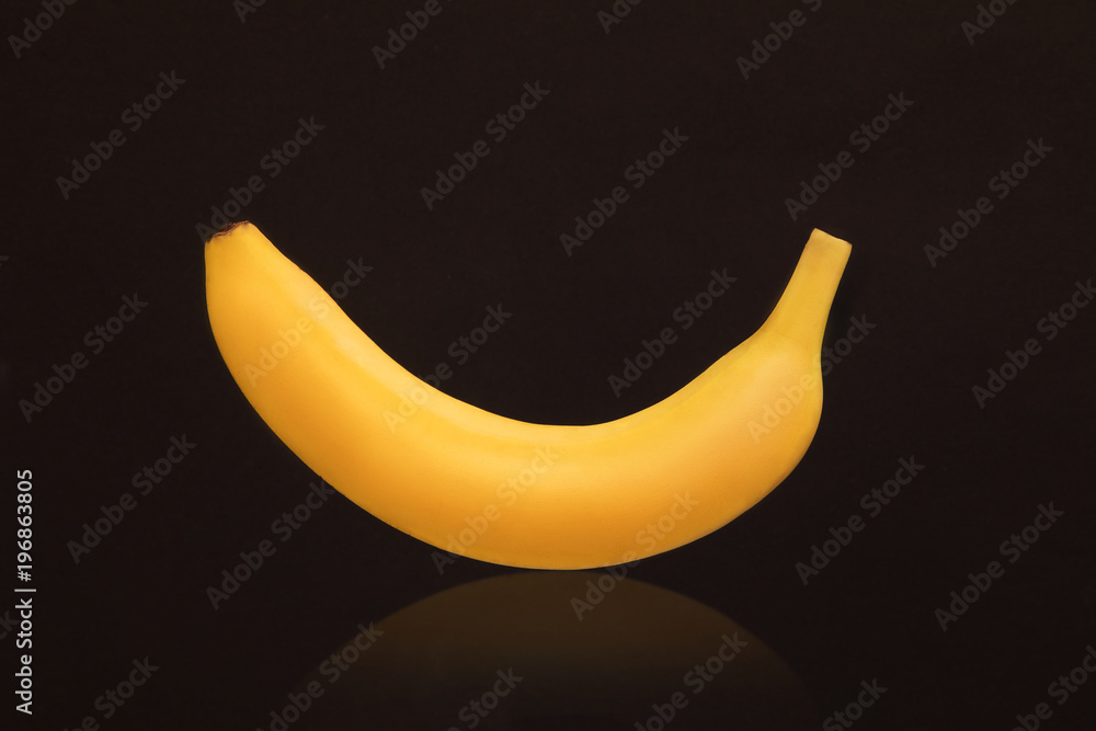 Banana on black background Banana on black background