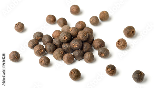 dried herb, allspice isolated on white