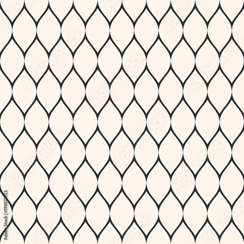 Net pattern. Vector seamless texture with thin wavy lines, mesh, fabric, fishnet, web, lace, grid. Subtle monochrome background, simple repeat texture. Design for prints, decoration, textile, cloth