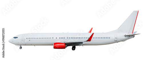 White airplane isolate on white with clipping path
