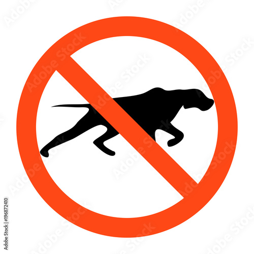  no dogs sign ,vector illustratioon on white background
