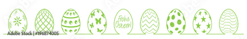 Frohe Ostern, grün