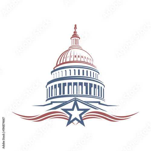United States Capitol building icon in Washington DC