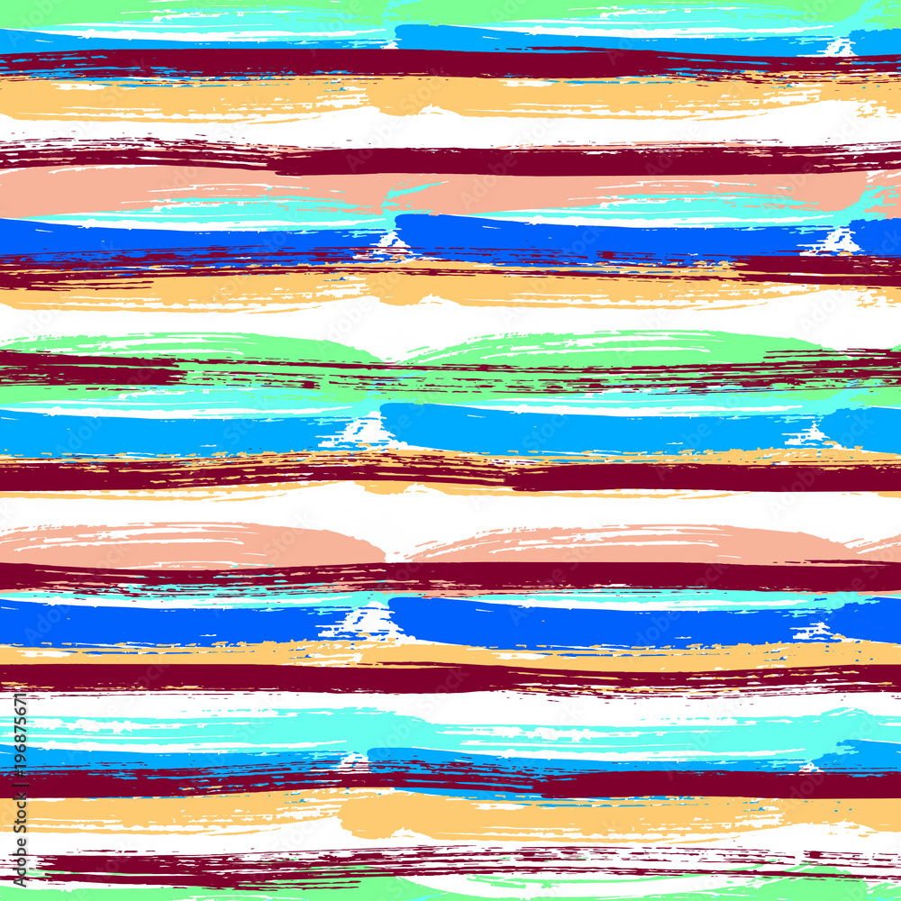 Hand-drawn stripes, brushstrokes. Vector seamless pattern in grunge style Hand-drawn stripes, brushstrokes. Vector seamless pattern in grunge style