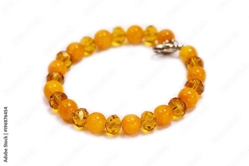Bracelet made of yellow onyx Bracelet made of yellow onyx