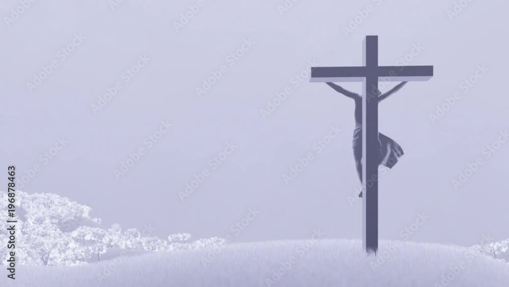 Jesus cross, night storm with lightnings Jesus cross, night storm with lightnings