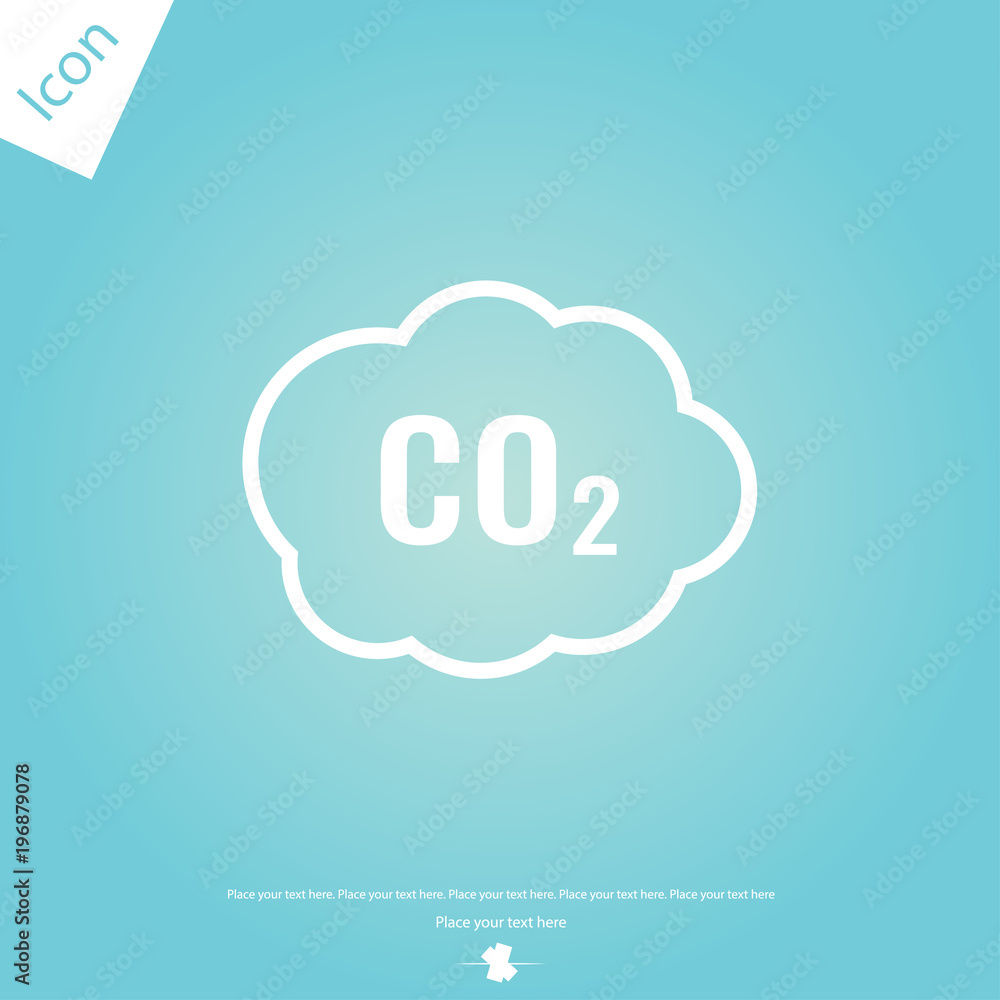 Co2 cloud vector icon
