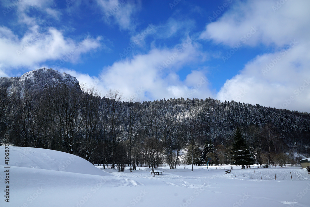 Chaîne montagne autour de la ville de Mont-Dore