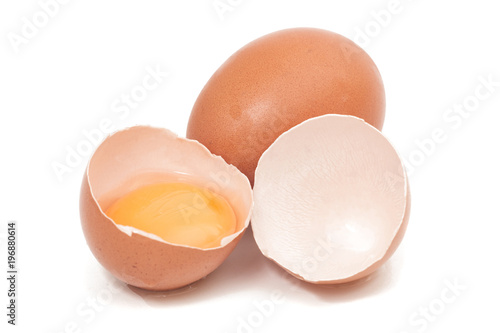 cracked egg with yolk