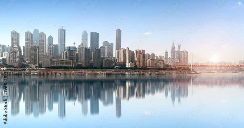 Modern metropolis skyline, Chongqing, China, Modern metropolis skyline, Chongqing, China,