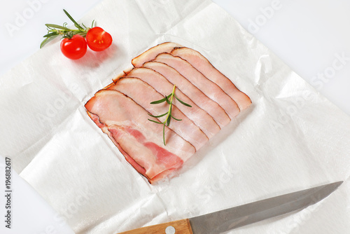 thin slices of bacon