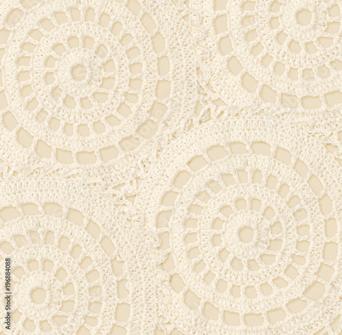 Background with crochet cir...