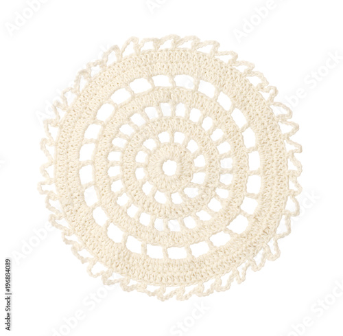 White round crochet doily