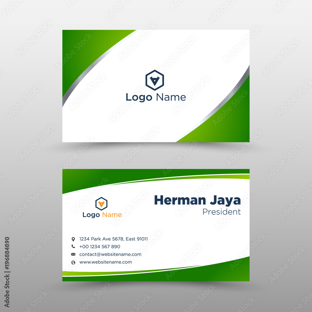 Green Vector Business Card Template