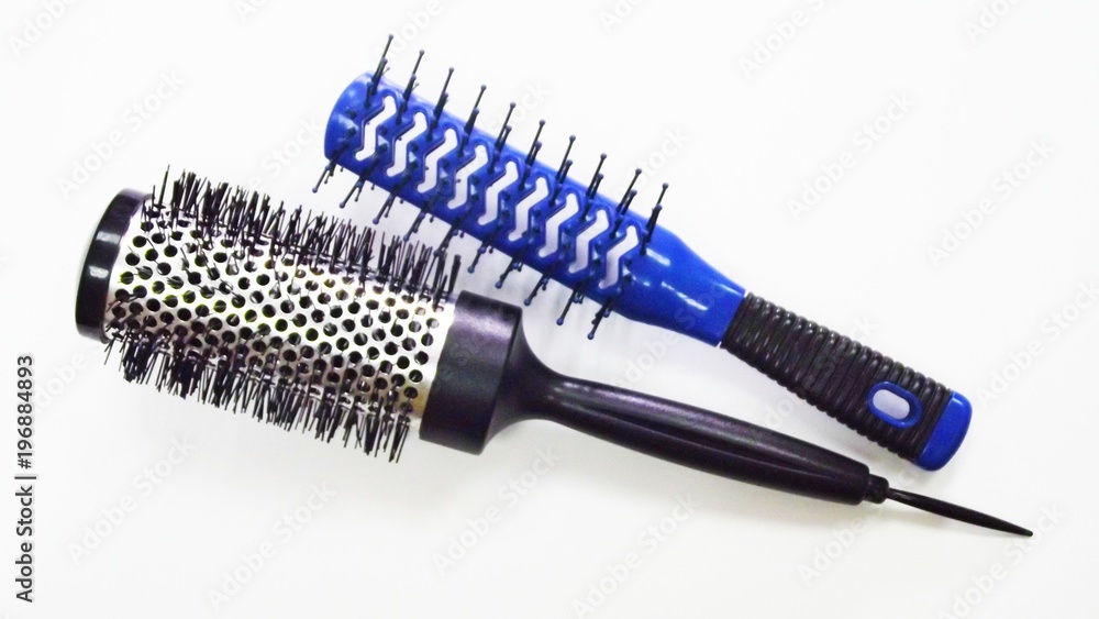 Hairdressing tools on white background. Hairdressing tools on white background.