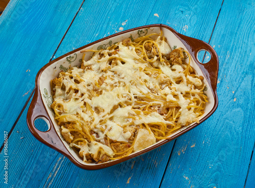 Baked Cream Cheese Spaghetti Casserole photo