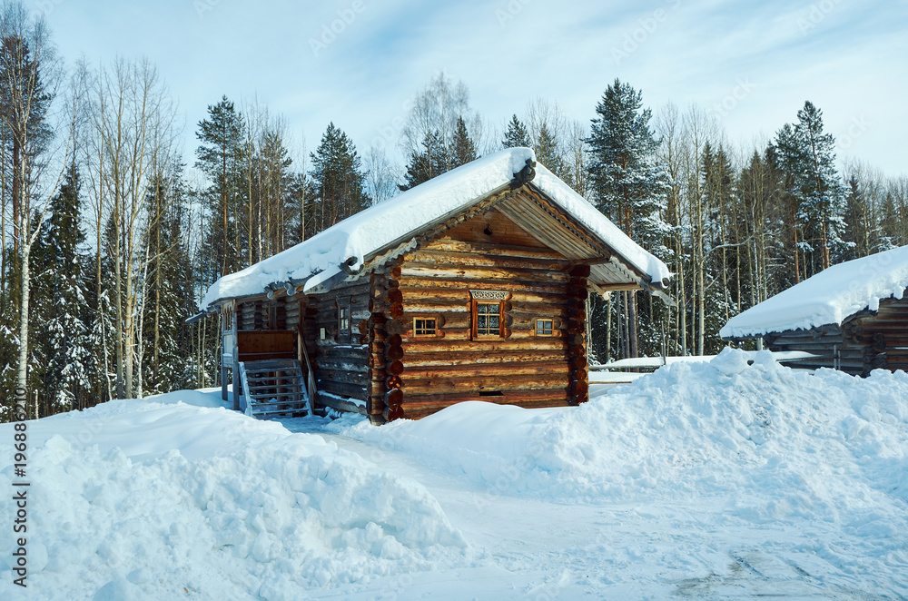 Russian Traditional wooden peasant house