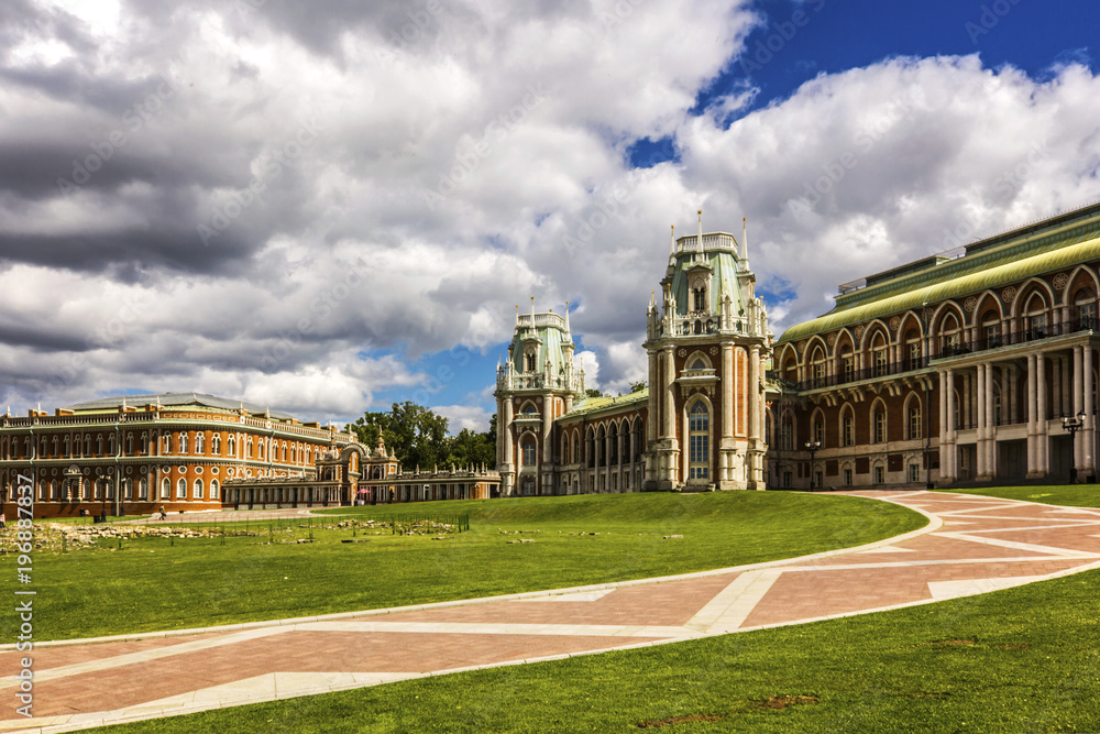 The Palace of Tsaritsyno Park in Moscow, Russia.