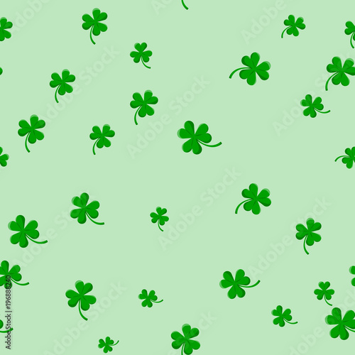 Green Clover Abstract Seamless Background for St Patricks Day.