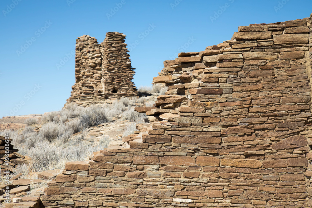 Ruins at Chaco Canyon National Historic Park in New Mexico