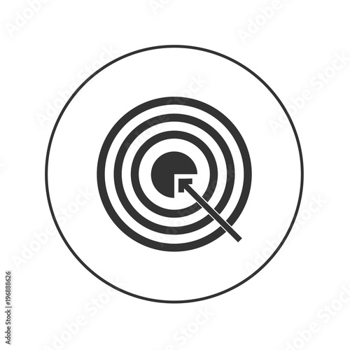 target arrow vector web icon for app and website